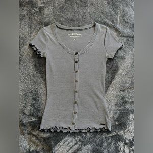 Women’s Hollister XS blue and white striped shirt